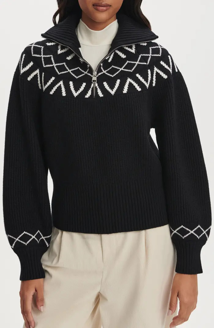 Varley Sigrid Fair Isle Half Zip Sweater | Nordstrom | Nordstrom
