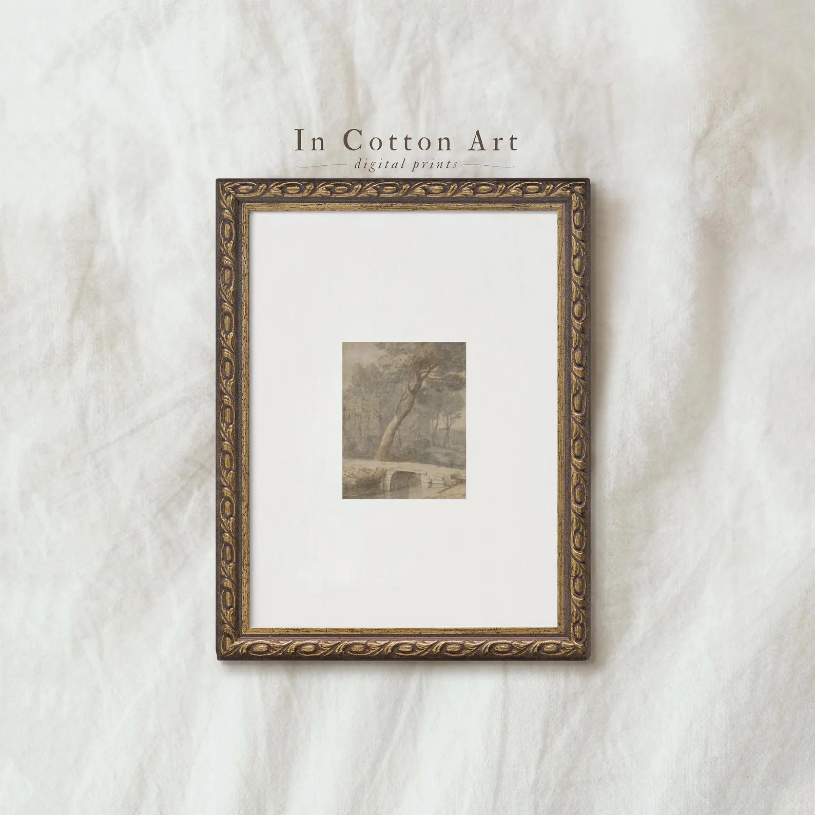 Antique Minimalist Landscape Print / Vintage Neutral Wall Art / Simple Wall Decor / Modern Farmho... | Etsy (Global)