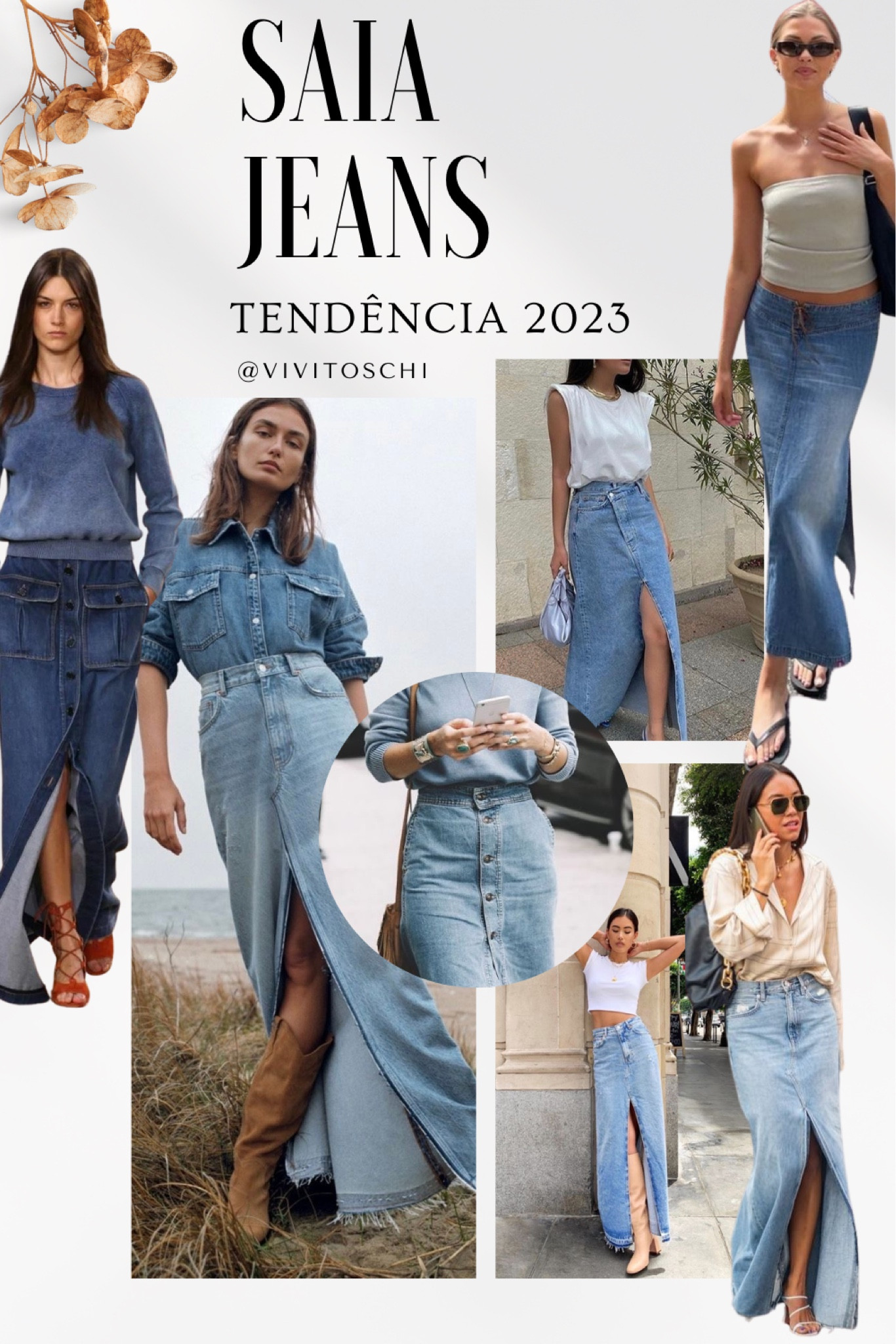 Hits dos anos 2000, a saia longa jeans também ganha um  revival em 2023 e conquista as fashionistas! A Trend chega repaginada com fenda frontal, do longo ao midi essa tendência vai te conquistar! 

#LTKbrasil #LTKFind #LTKworkwear