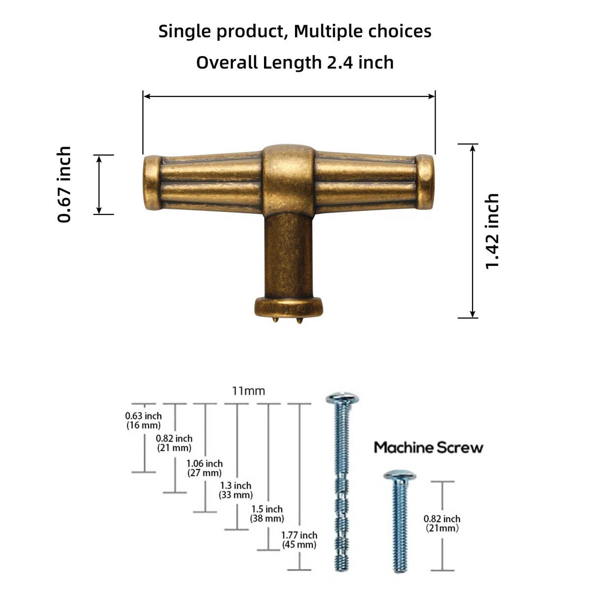2.4'' Bar Knob (Set of 6) | Wayfair North America