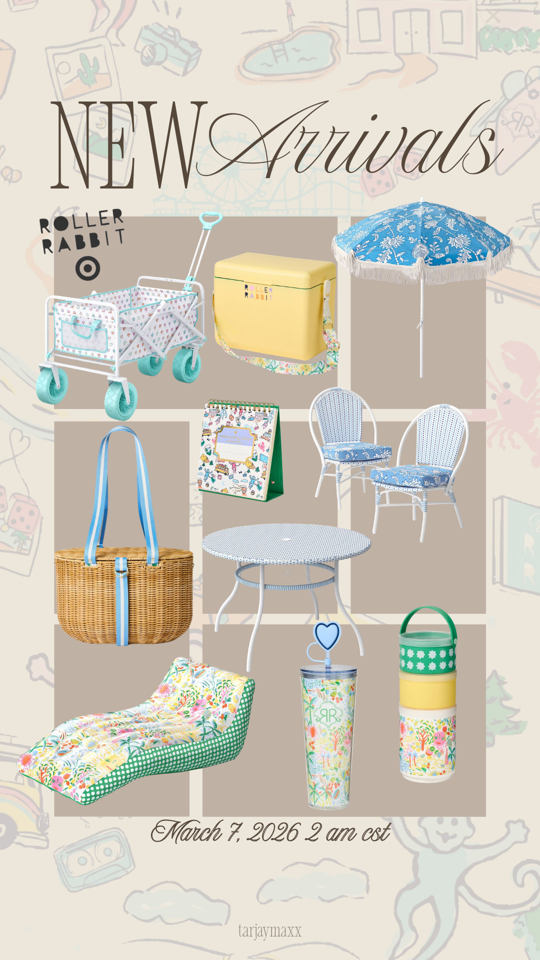 Roller Rabbit x Target is about to make outdoor season so much cuter. If you’re refreshing your patio, planning spring break, or just want your backyard to feel more fun, this collection is it. Dropping March 7th at 2am CST — set those alarms ✨
date night outfits, vacation outfits beach, spring outfits, easter basket stuffers, work outfits, spring dresses, resort wear 2026, rodeo outfit inspo, business casual workwear, country concert outfits, patio furniture target, outdoor entertaining, spring home decor, limited edition target, target collab, roller rabbit x target 

 #LTKSeasonal #LTKHome