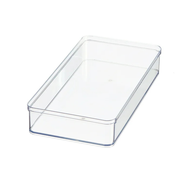 Mainstays Extra Large Clear Plastic Wide Drawer Storage Organizer Tray, Kitchen, Cabinet, Desk an... | Walmart (US)