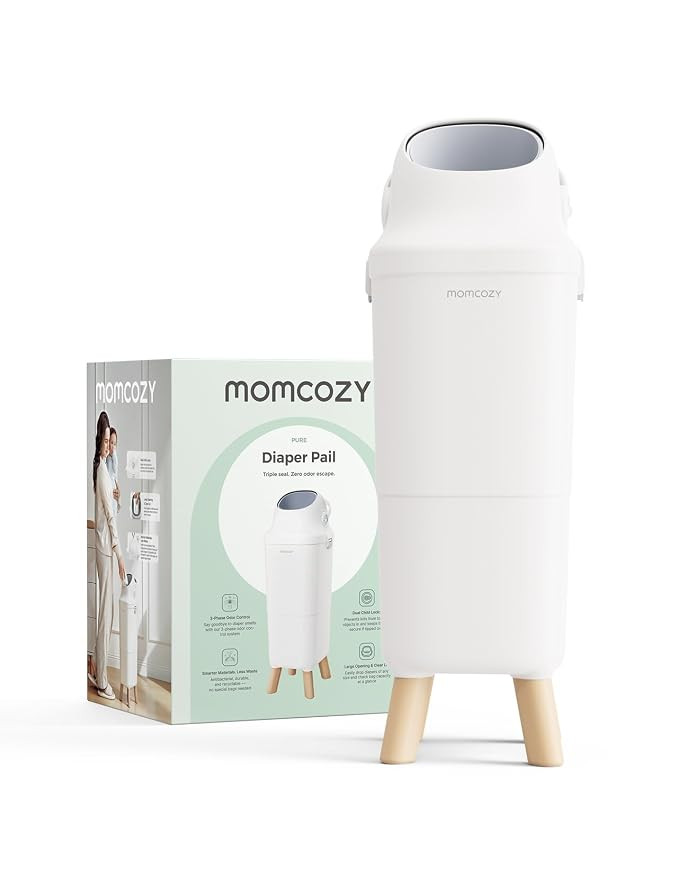 Momcozy Diaper Pail with Patented Triple-Seal Odor Control, Wide Opening, Ergonomic Height, Large... | Amazon (US)