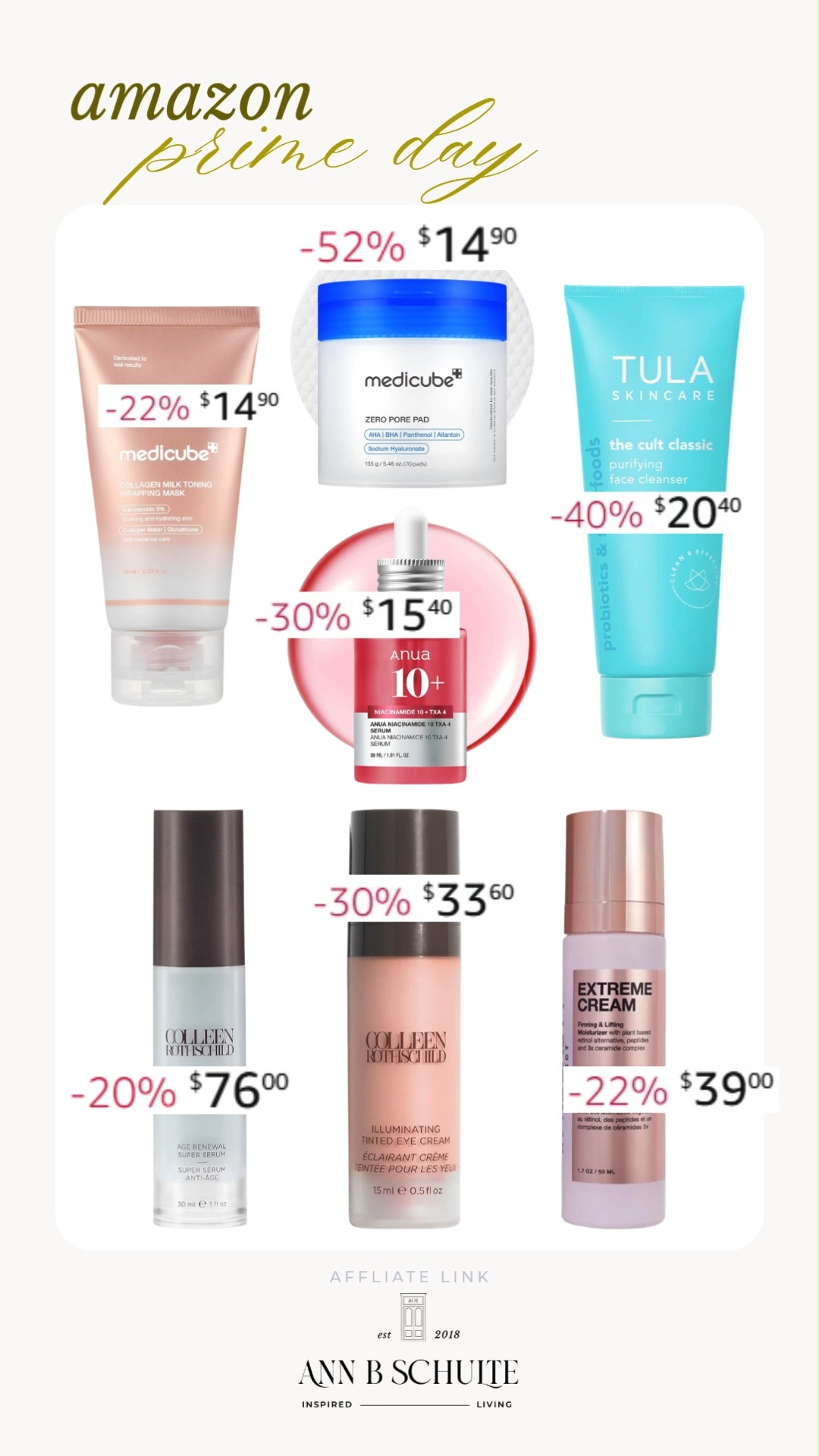 Discover amazing deals on skincare and beauty products! From brightening eye creams to hydrating serums, elevate your beauty routine with these must-have essentials. Shop now and glow from within! 🌟 #BeautyEssentials #AmazonPrimeDay #SkincareDeals
 

 #LTKSaleAlert #LTKBeauty