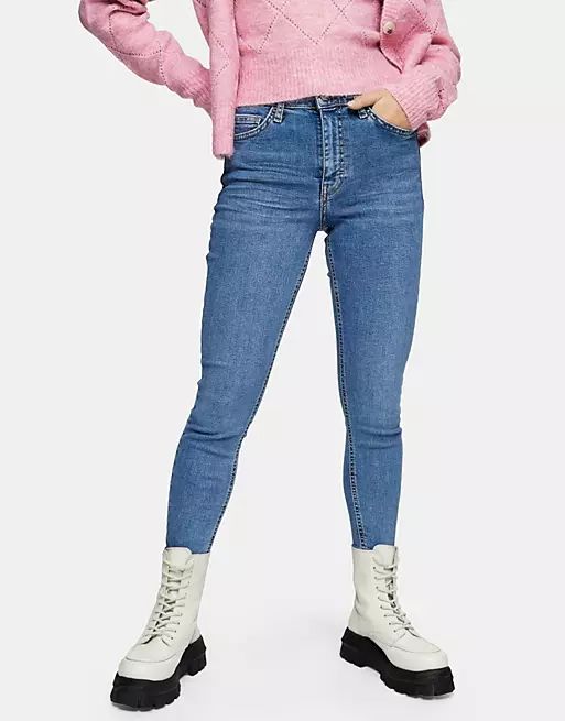 Topshop Petite Jamie skinny jeans in mid wash | ASOS (Global)