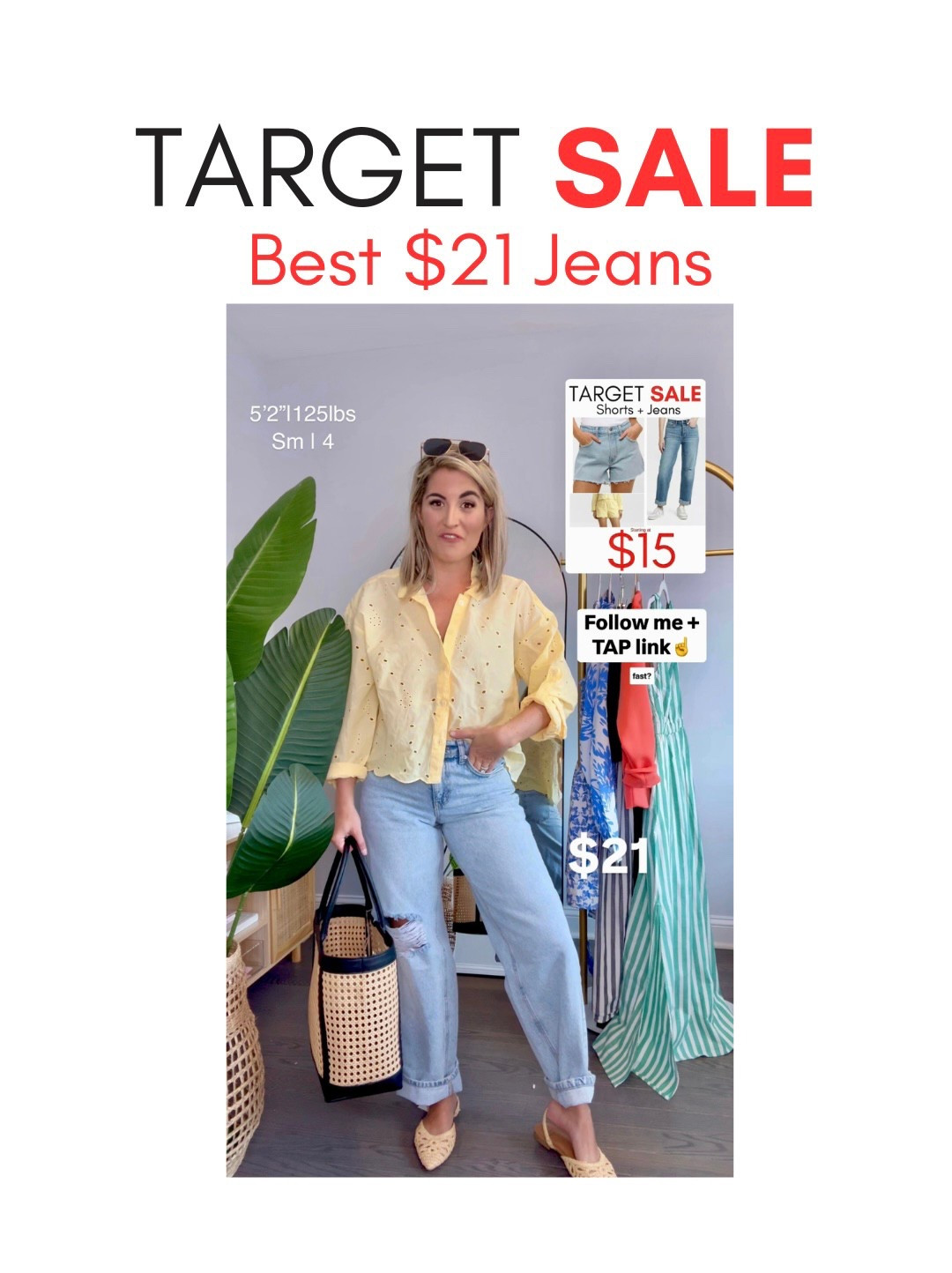 TARGET BIG SPRING SALE 2 DAYS ONLY🎯🎯🎯 Shoes, Dresses, Bags, Shorts 👖👡 more! As Low as $15 -$20🤩You’ll LOVE these the fit and quality is so good!
✨SIZING✨I’m 5’2” 125lbs small top and small/4 reg. bottom.
.
.
.
.
Target dress, target jeans, target shorts, target dresses, Target sailor jeans, Target two piece set, Target 2 piece sets, Target sale, Target circle sale, Target, target swim, swimsuit, one piece swimsuit, coverup, target leopard swimsuit, target coverup, beach coverup, vacation outfits, resortwear, vacation, travel outfits, Target circle sale, trench, denim, Target jeans, Target shoes, Target Athleisure, jumpsuit, camo pants, sailor jeans, Target deals, Target sale, loungewear, workwear, black jeans, jeans, tee shirt, knit top, sweater, wide leg jeans, viral, comfy outfit, tee shirt, wide leg, 

#LTKSpringSale #LTKPetite #LTKSaleAlert