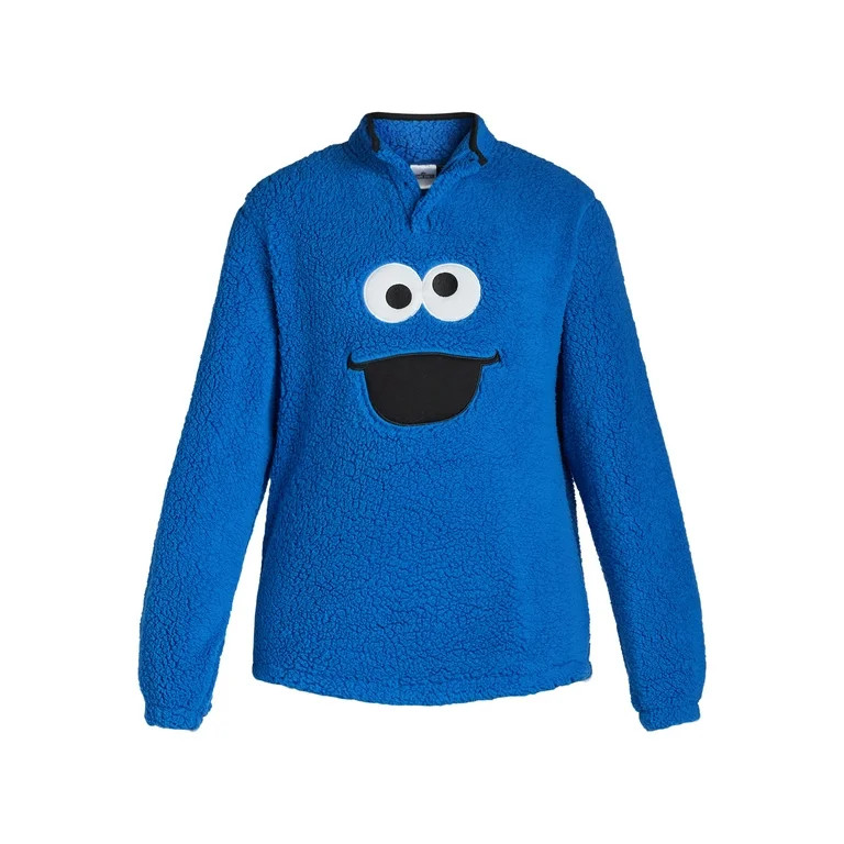 Cookie Monster Men’s & Big Men's Cosplay Faux Shearling Fleece Shacket, Sizes XS-3XL | Walmart (US)