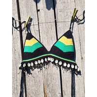 Jamaican Crochet Top Rasta With Shells | Etsy (US)