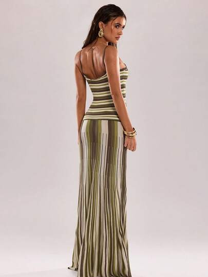 SHEIN BAE Fitted Waist Elegant Sexy Vacation Spaghetti Strap Women Sweater Dress,2026 New Arrival... | SHEIN