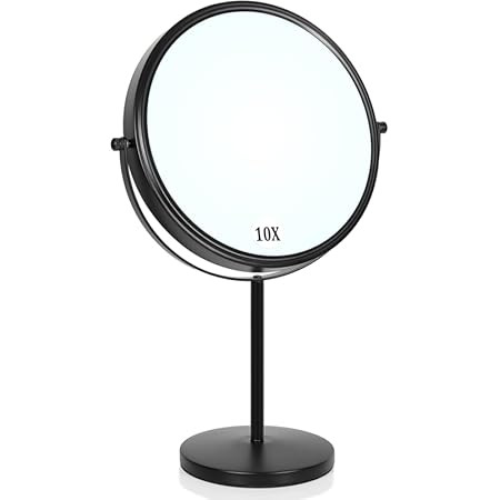 ALHAKIN 10x Magnifying Makeup Mirror, 8 Inch Tabletop Mirror Double Sided with Magnification, Swi... | Amazon (US)