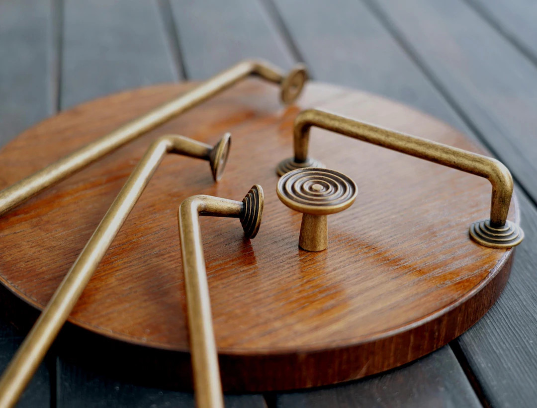 Antique Bronze Cabinet Pulls/aged bronze handle/Retro cabinet handles, kitchen drawer handles for... | Etsy (US)