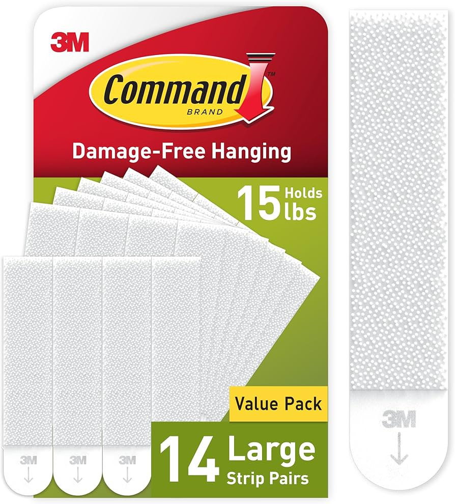 Command 15 lb Large Picture Hanging Strips 14 Pairs (28 Command Strips), Damage Free Hanging Pict... | Amazon (US)
