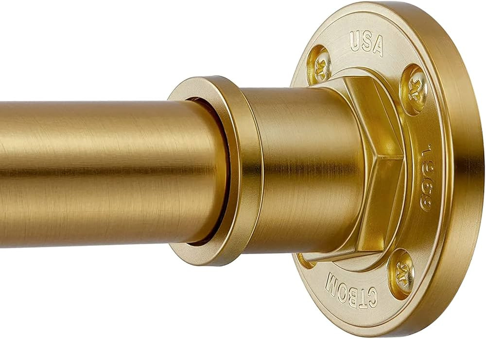 BRIOFOX Industrial Shower Curtain Rod - 2-in-1 Design Tension Curtain Rod - Never Rust Non-Slip 4... | Amazon (US)