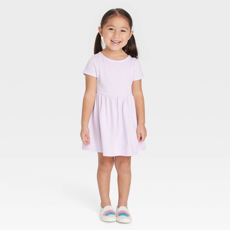 Toddler Girls' Short Sleeve Dress - Cat & Jack™ Purple | Target