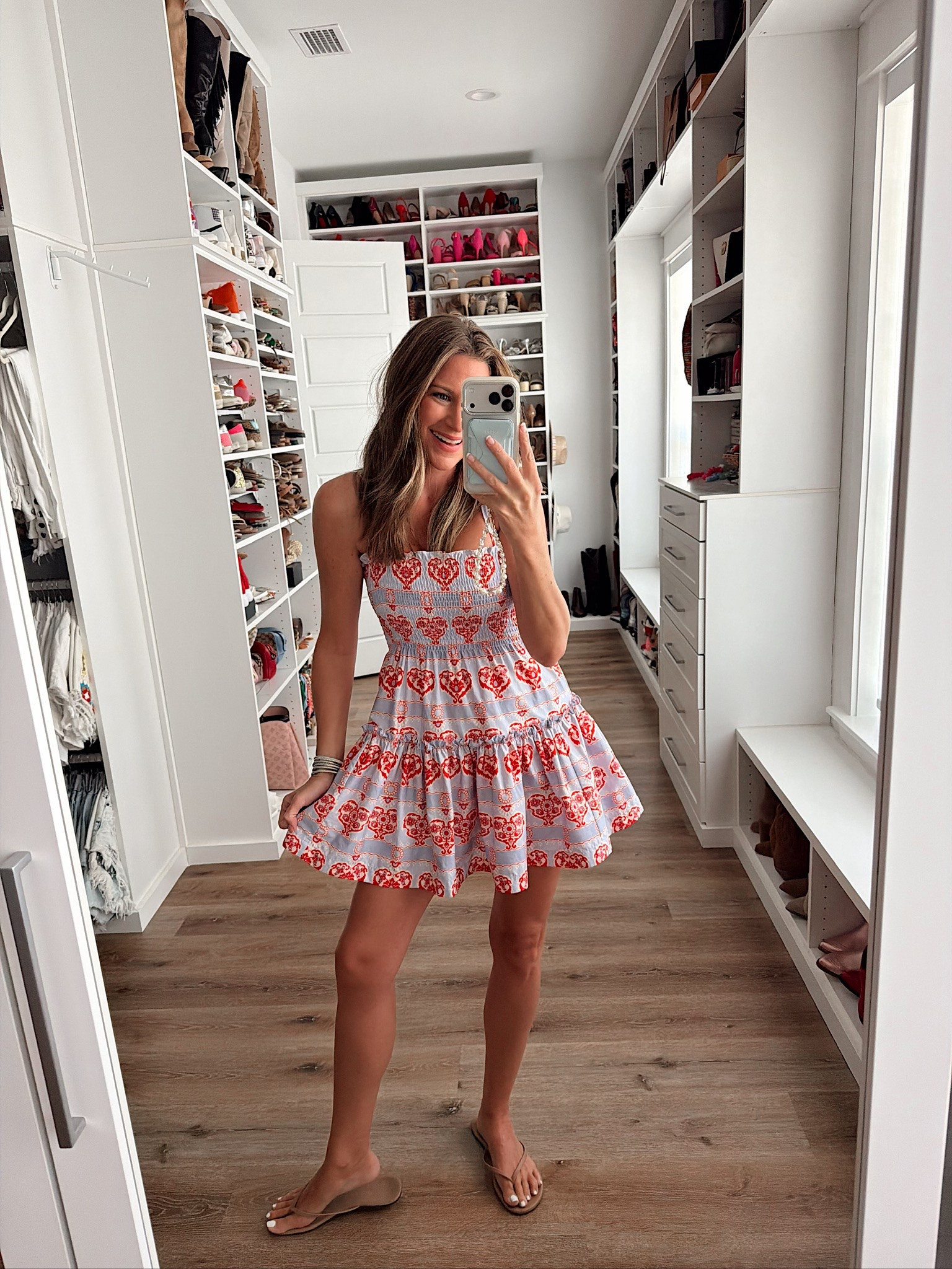 In a small seraphina nap dress, medium one piece matching swimsuit, sandals and accessories - fits tts.

#LTKootd #LTKSwim #LTKSeasonal