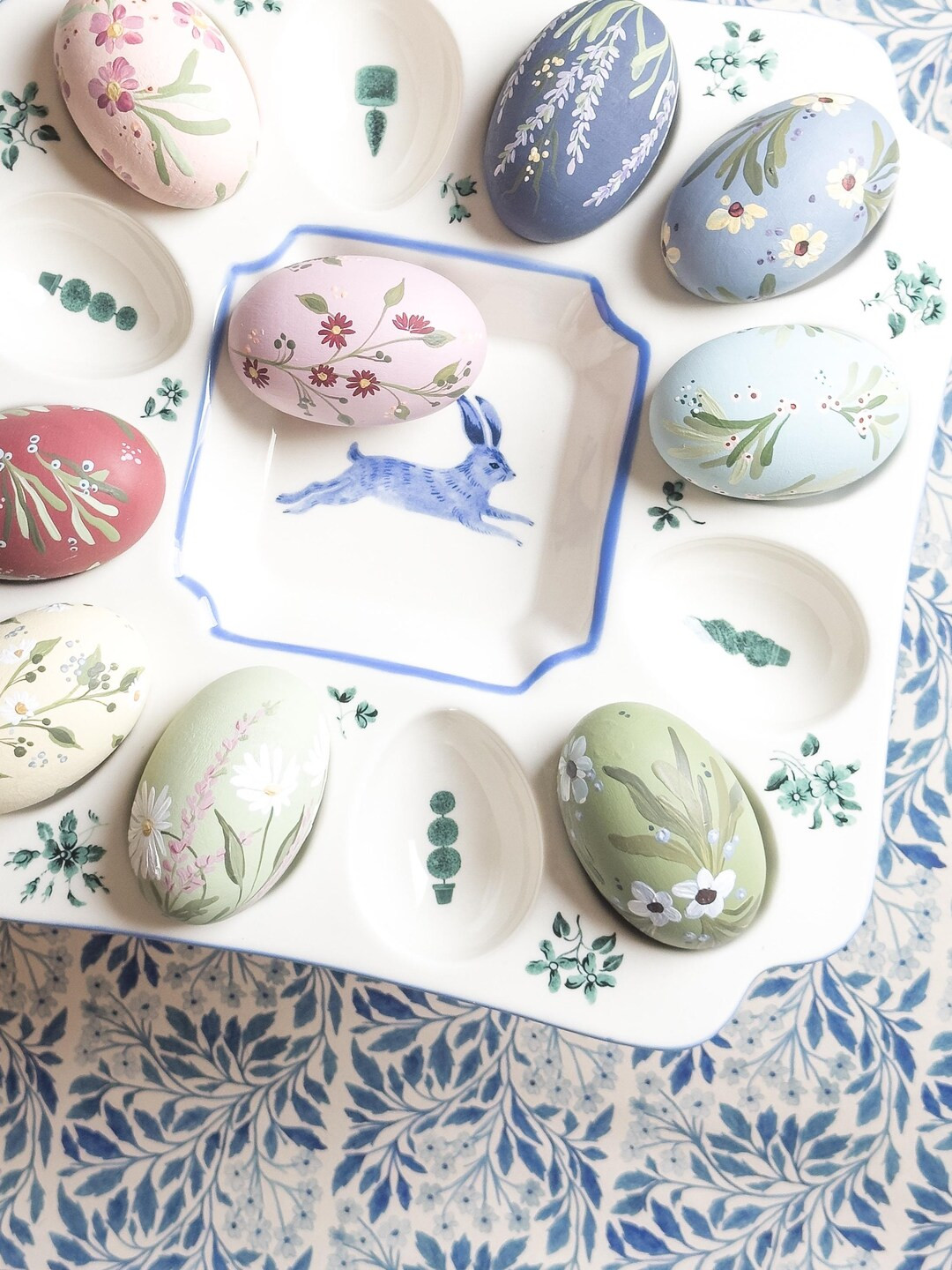 Hand-painted Floral Easter Eggs - Sets of 3 - Etsy | Etsy (US)