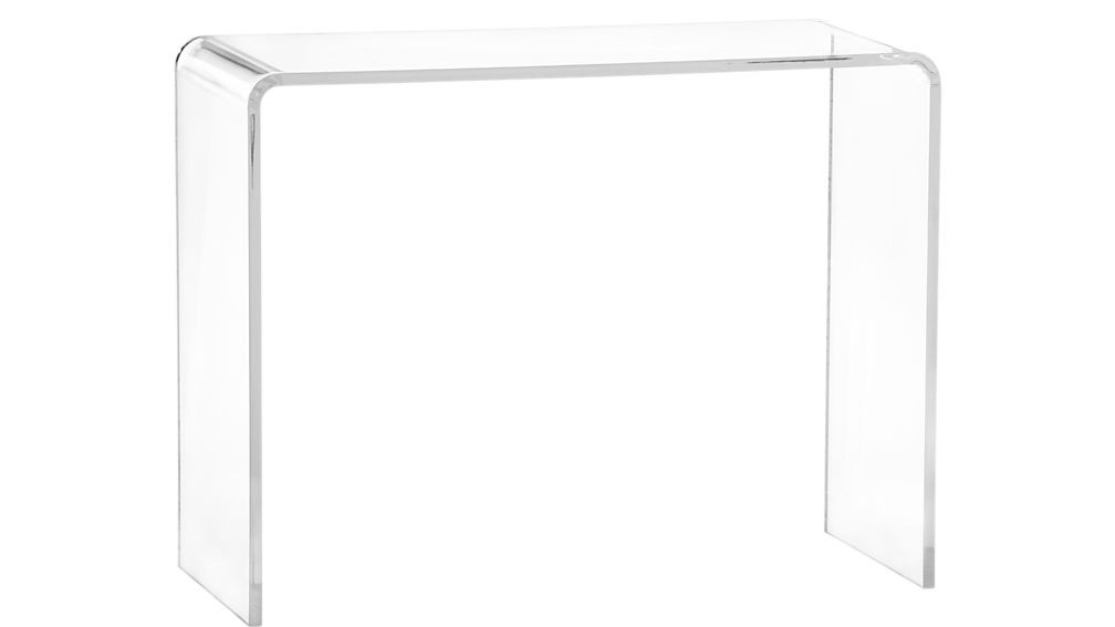 peekaboo 38" acrylic console table | CB2