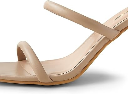 Arromic Women's Heeled Sandals Square Toe Two Strap Block Heels for Women Comfortable Strappy Hee... | Amazon (US)