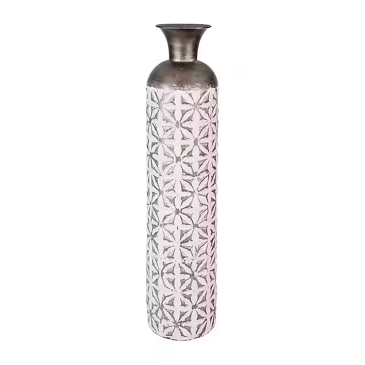 White Starburst Metal Vase | Kirkland's Home