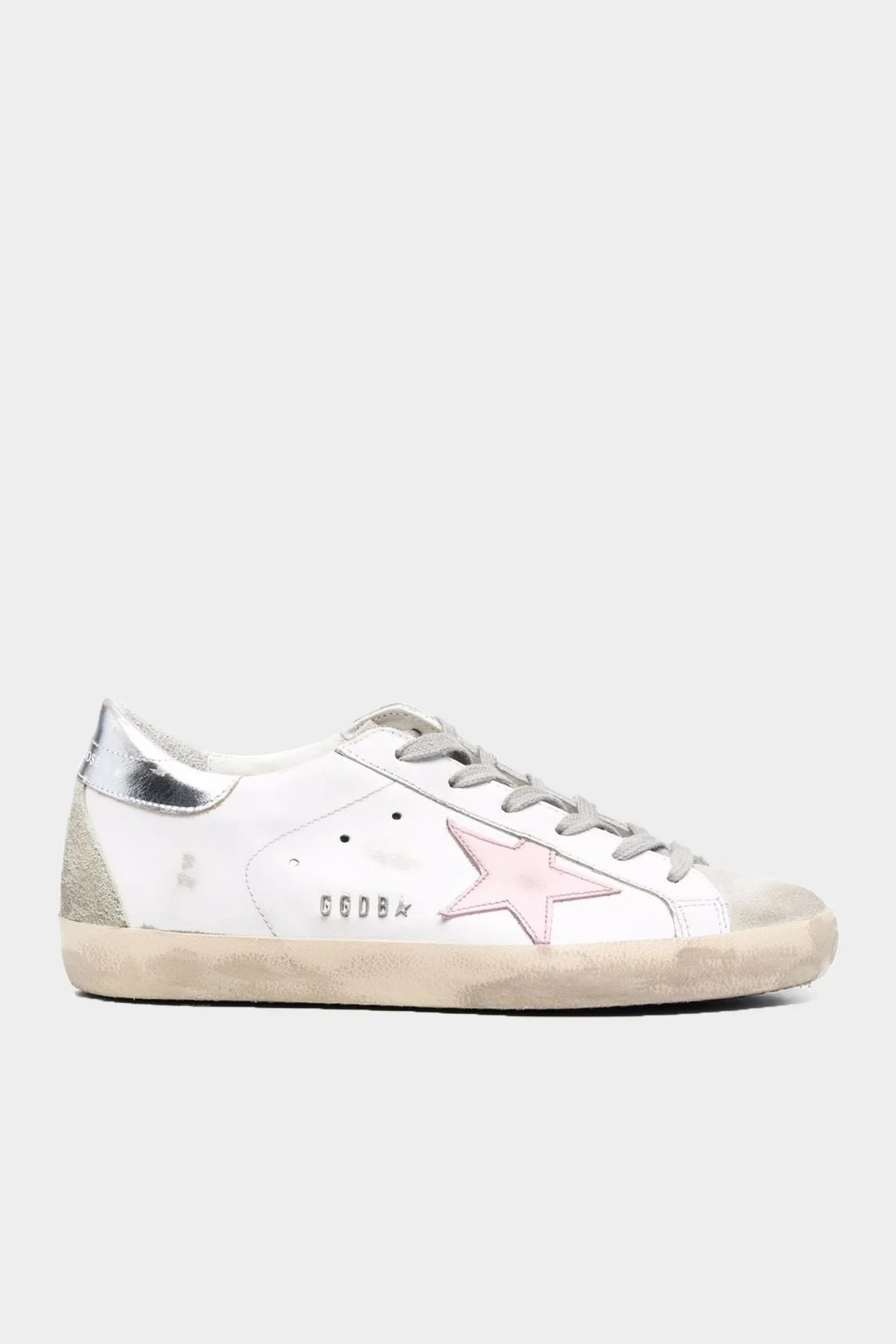 Super-Star Light Pink Star White Leather Sneaker | Shop Olivia