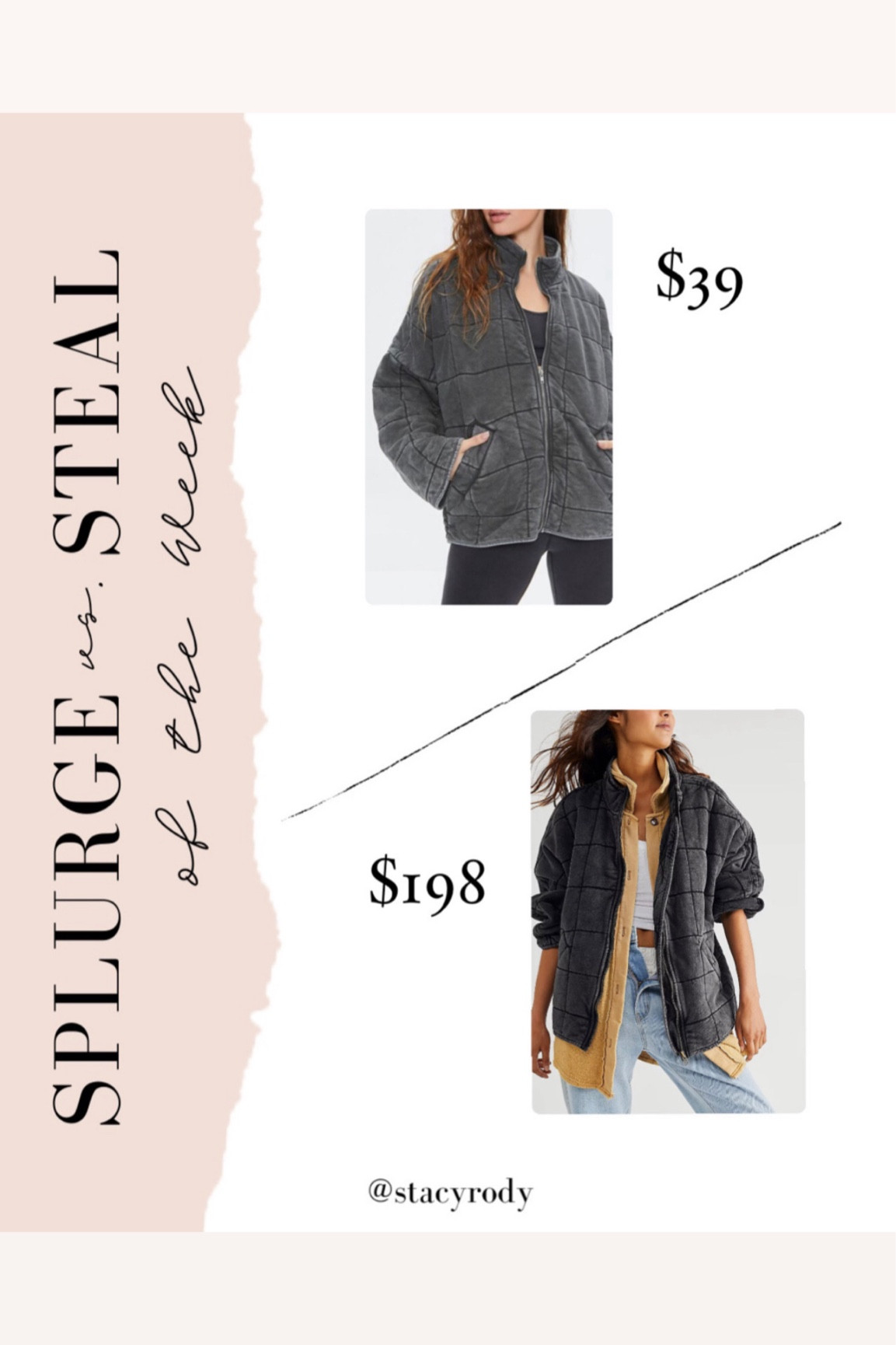 Splurge vs. Steal sale of the week! I love the Free People jacket but the Forever 21 version is so so close! Tts on both 

#LTKstyletip #LTKfindsunder50 #LTKsalealert