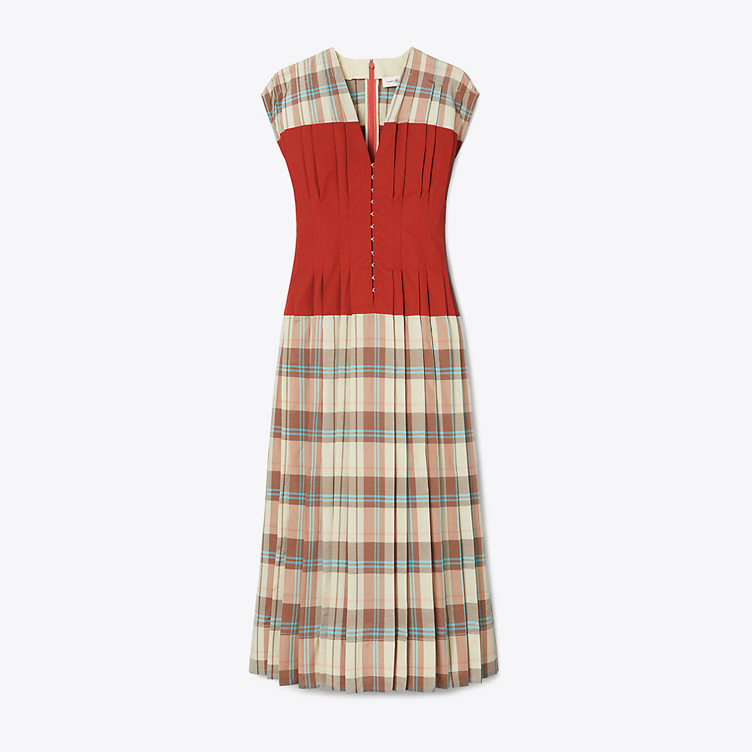 Tory Burch Plaid Silk Claire McCardell Dress | Tory Burch (US)