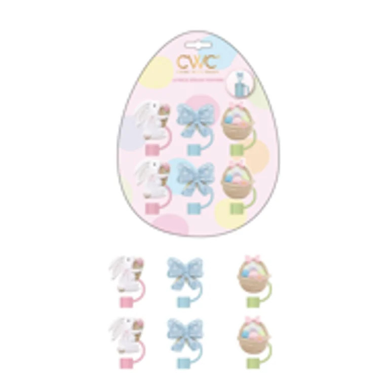 Cook With Color 6 Piece Straw Topper Set, Reusable Straw Covers, Universal Fit, Dishwasher Safe, ... | Walmart (US)