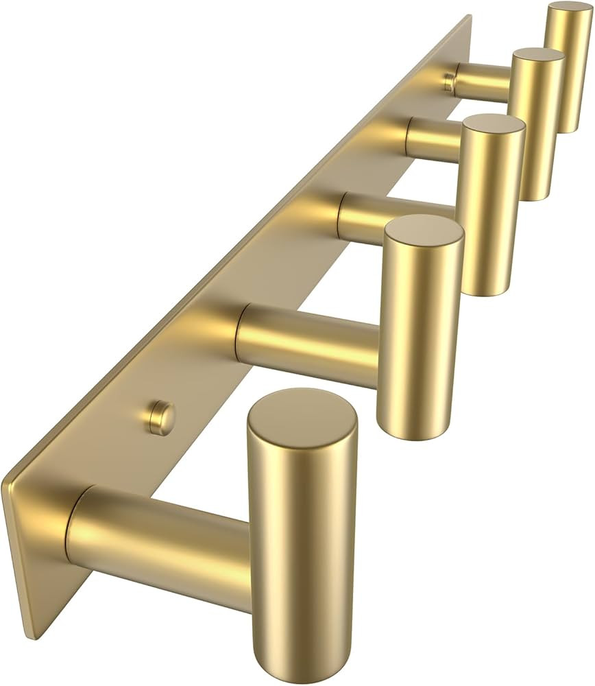 VAEHOLD Hat and Coat Wall Mount Rack - Hooks for Robes, Bags, Keys, and Towels - Bathroom Towel H... | Amazon (US)