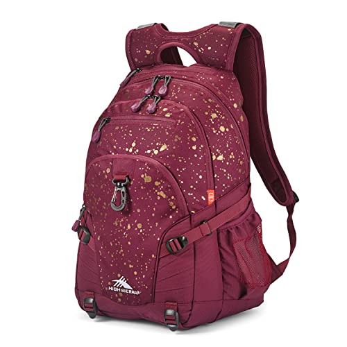 High Sierra Loop Backpack, Travel, or Work Bookbag with tablet sleeve, One Size, Copper Splatter/Maroon | Amazon (US)