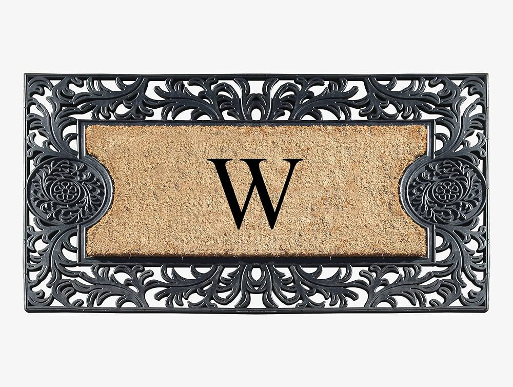 A1HC Natural Coir Monogrammed Door Mat For Front Door, 23x38, Anti-Shed Treated Durable for Outdo... | Amazon (US)