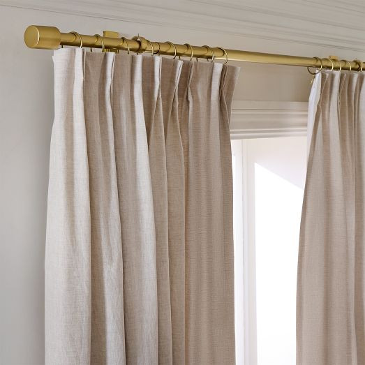 Pleated European Flax Linen Blackout Curtain | West Elm (US)