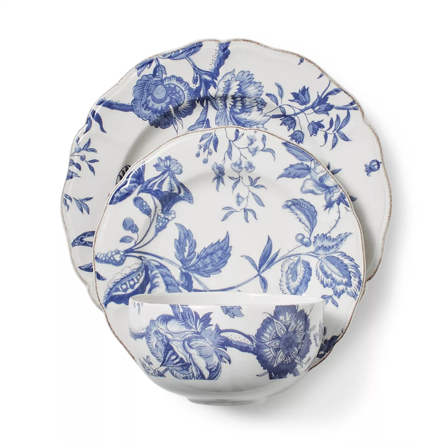 Italian Blue Floral 12-Piece Dinnerware Set | Sur La Table