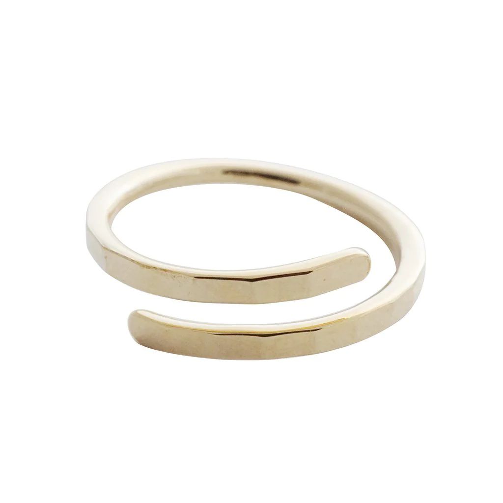 Hammered Marigold Wrap Around Ring | HONEYCAT Jewelry