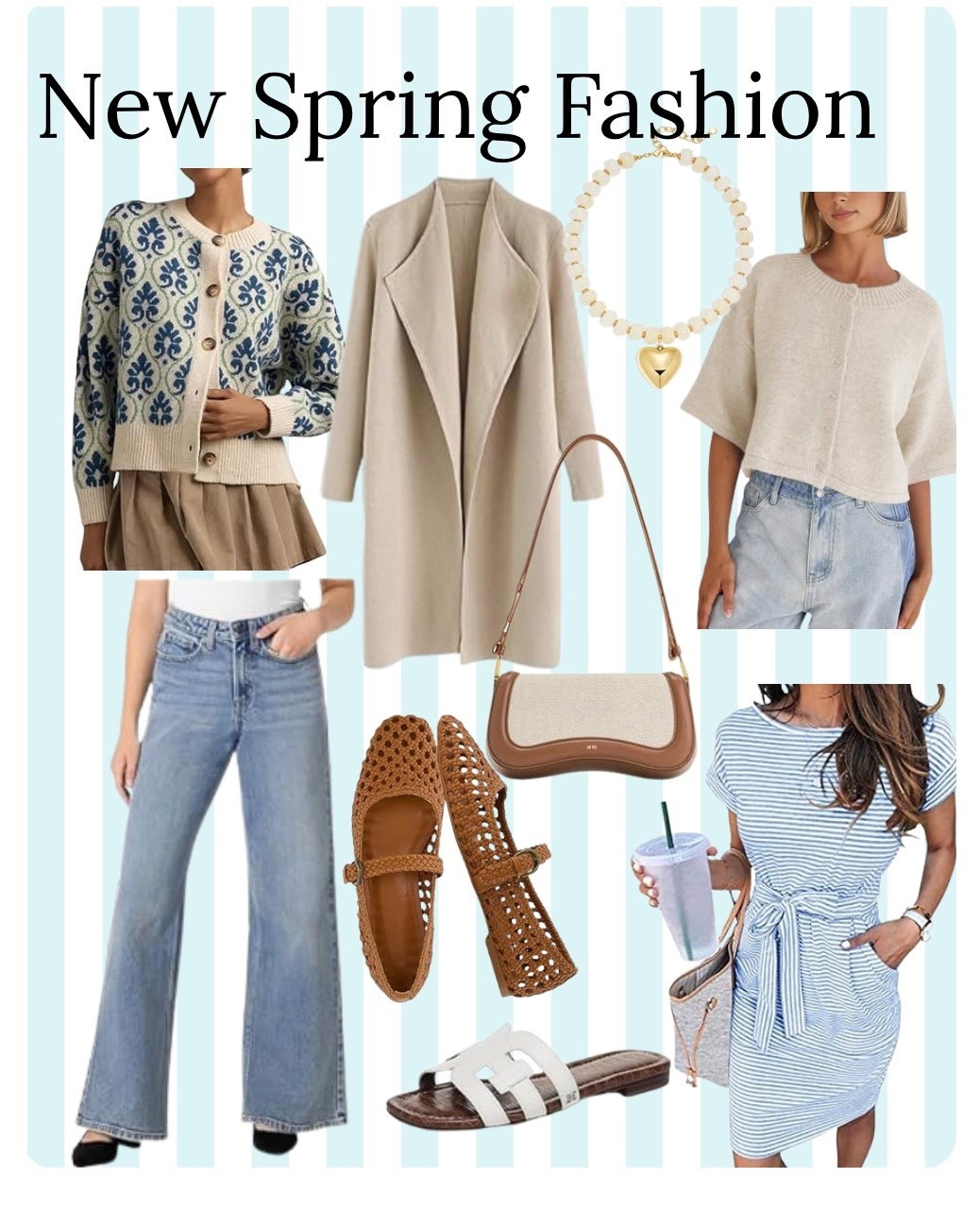Spring outfits women, spring style, spring denim, cardigan, spring dress, summer bag, flats, sandal, chunky beads necklace 

#LTKSaleAlert #LTKootd #LTKSeasonal
