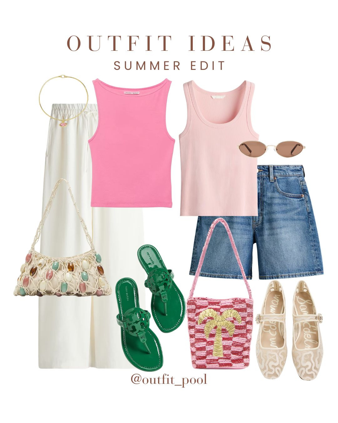 Summer edit: 3 color themes you’ll love ✨ Curated 3 outfit vibes based on trending summer color palettes — easy, aesthetic, and perfect for your next getaway or day out 🙌 💗 Pink theme — soft, playful, and feminine for brunch dates & vacay days 🤎 Brown tones — neutral, minimal, and effortlessly chic 🌿 Green/khaki theme — fresh, earthy, and perfect for that cool-girl summer vibe Mix, match, and repeat — these color stories make styling your summer wardrobe so easy 💫 To shop these outfits, check the LTK shop link in bio 🛍️💌 (Summer Edit, Summer Outfit Ideas, Summer Wardrobe Essentials, Chic Summer Style, Effortless Summer Outfits, Neutral Summer Looks, Casual Summer Outfit, Summer Capsule Wardrobe, Everyday Summer Style, Lightweight Summer Outfits, Linen Outfit Ideas, Vacation Ready Outfits, Coastal Chic Style, Euro Summer Looks, Summer Outfit Inspiration, Minimalist Summer Fashion, Hot Weather Outfits, Summer Must Haves, Easy Breezy Style, Summer Style Edit) #summeroutfits #eurosummer 

 #LTKgrwm #LTKootd #LTKTravel
