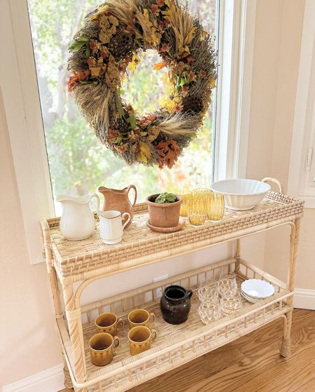 The fall design event is happening at @serena&lily right now! Up to 40% off everything! The perfect time to refresh before the holidays! One of my favorite purchases has been our south seas rattan bar cart! I absolutely love styling it through the seasons and it add so much warmth to any space! 🌻🤎

#LTKsalealert #LTKSeasonal