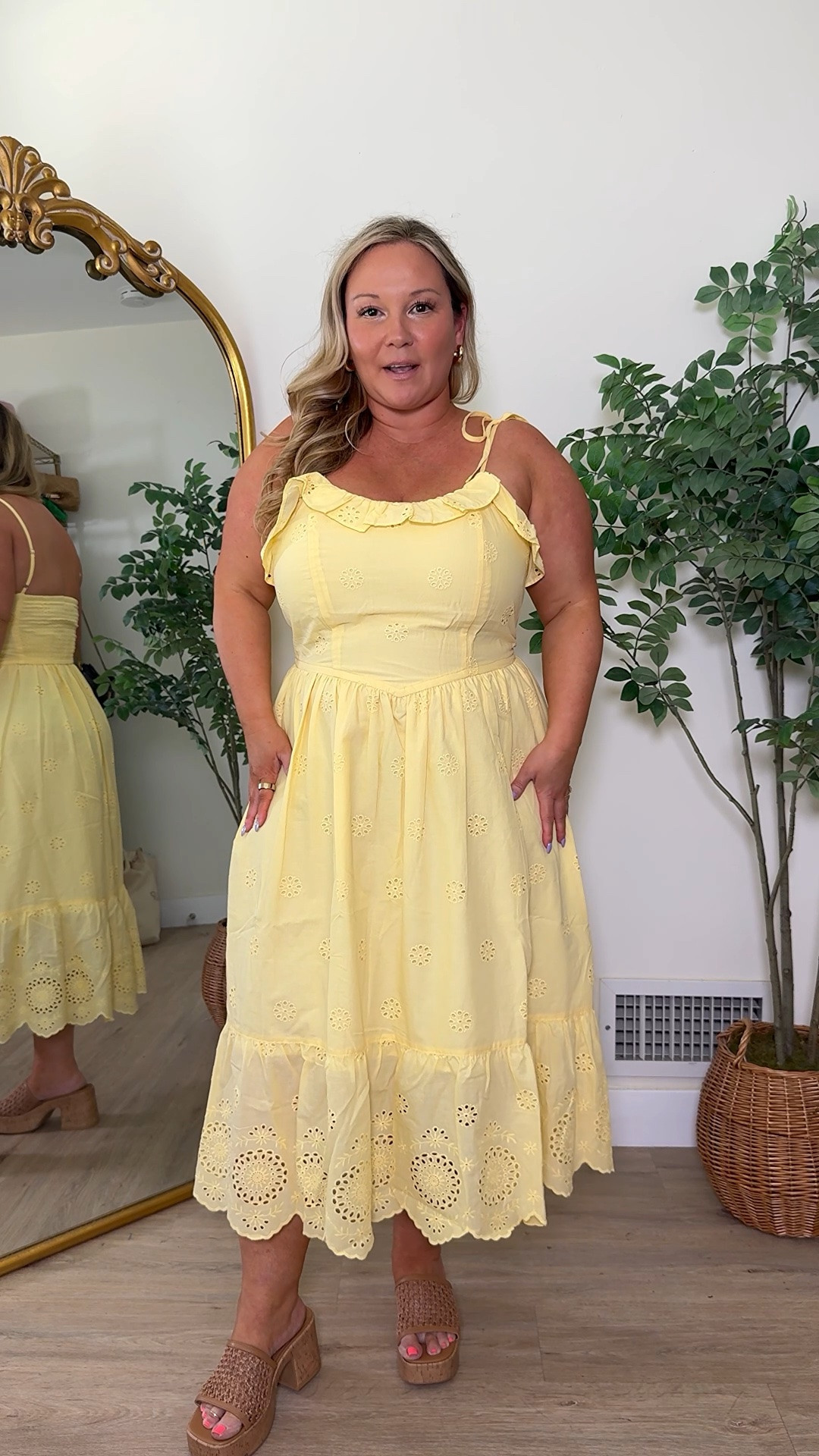 Walmart summer dress size LARGE
Love this yellow!! So pretty for a day out or travel! 

Walmart style, walmart fashion, Walmart finds, summer dress, butter yellow, summer style, travel style, summer dress, summer outfit, midsize style, resort wear, vacation outfit

#LTKMidsize #LTKPetite #LTKOver40