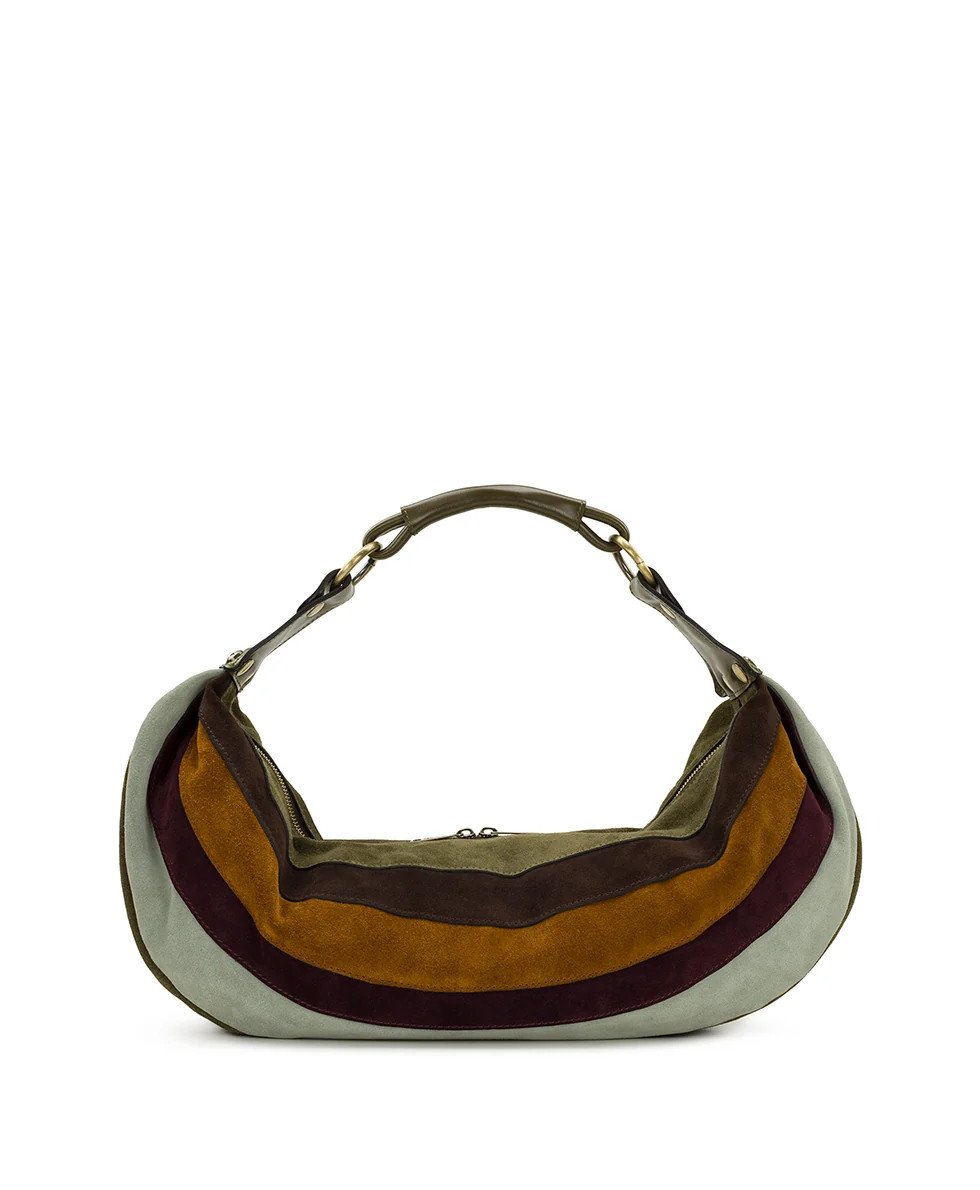 Bente Hobo | Suede Colorblock | Olive | Patricia Nash Designs