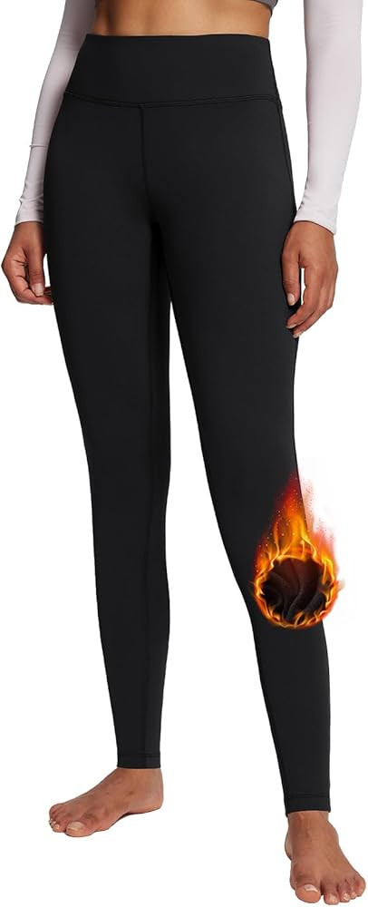 BALEAF Women's Fleece Lined Leggings Thermal Warm Winter Tights High Waisted Yoga Pants Cold Weat... | Amazon (US)