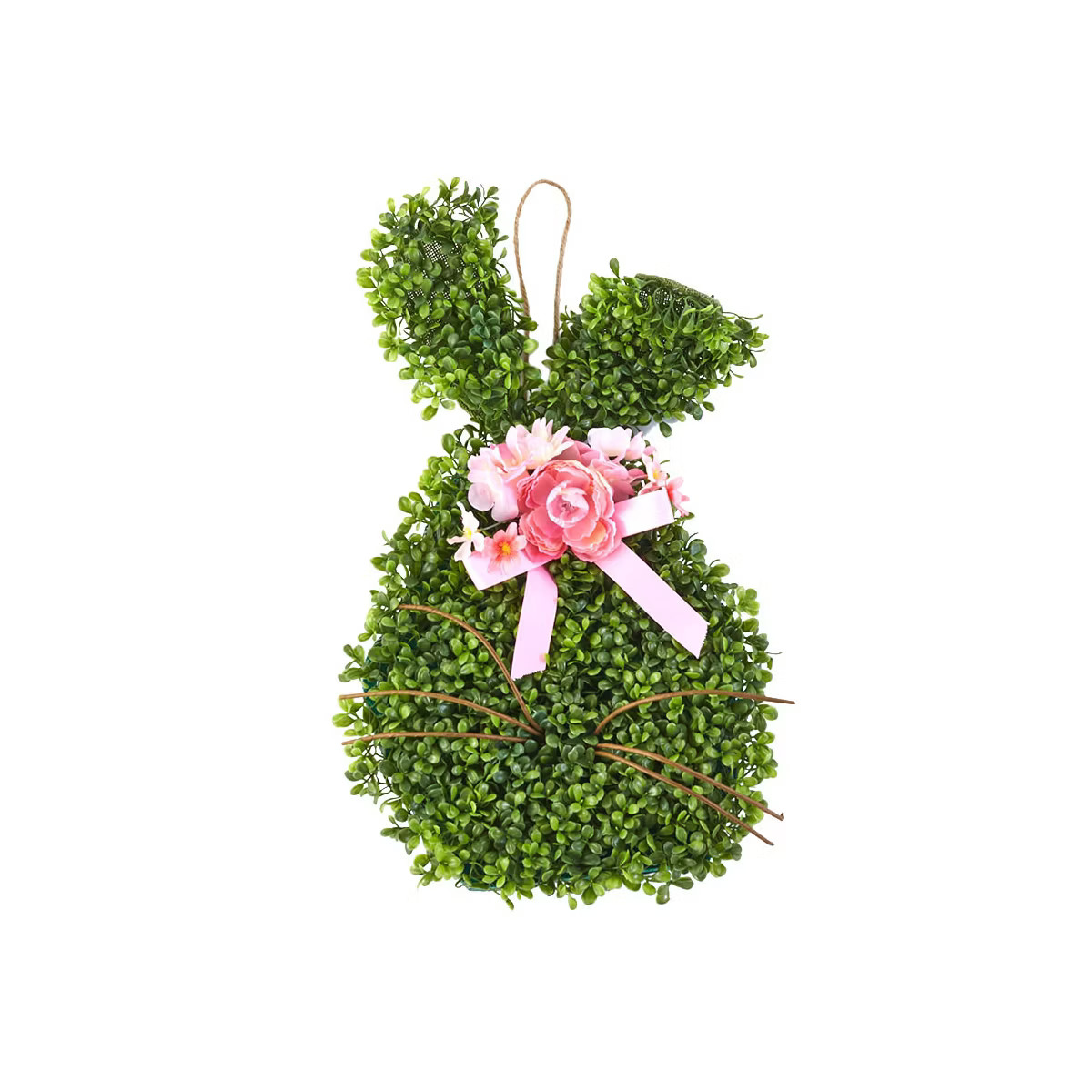 The Lakeside Collection Easter Door Hanger - Boxwood Bunny Decoration for Covered Outdoor | Target