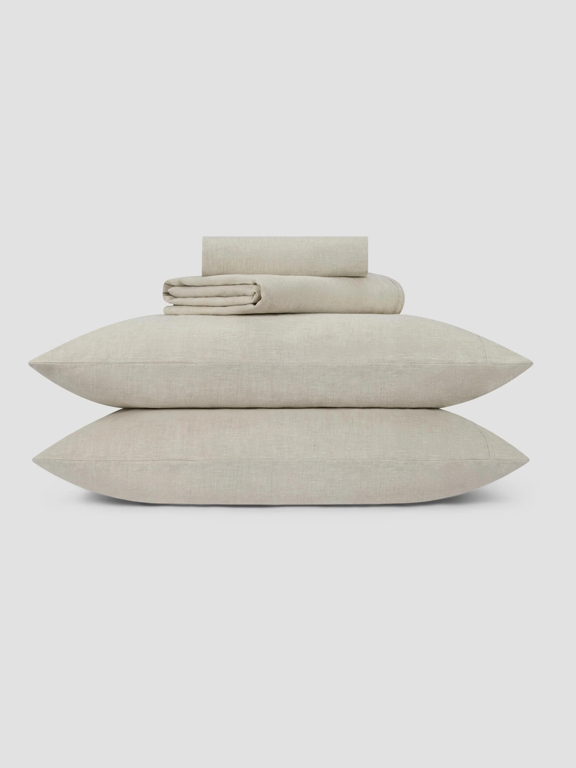 Oatmeal Linen Blend Sheet Set | Piglet