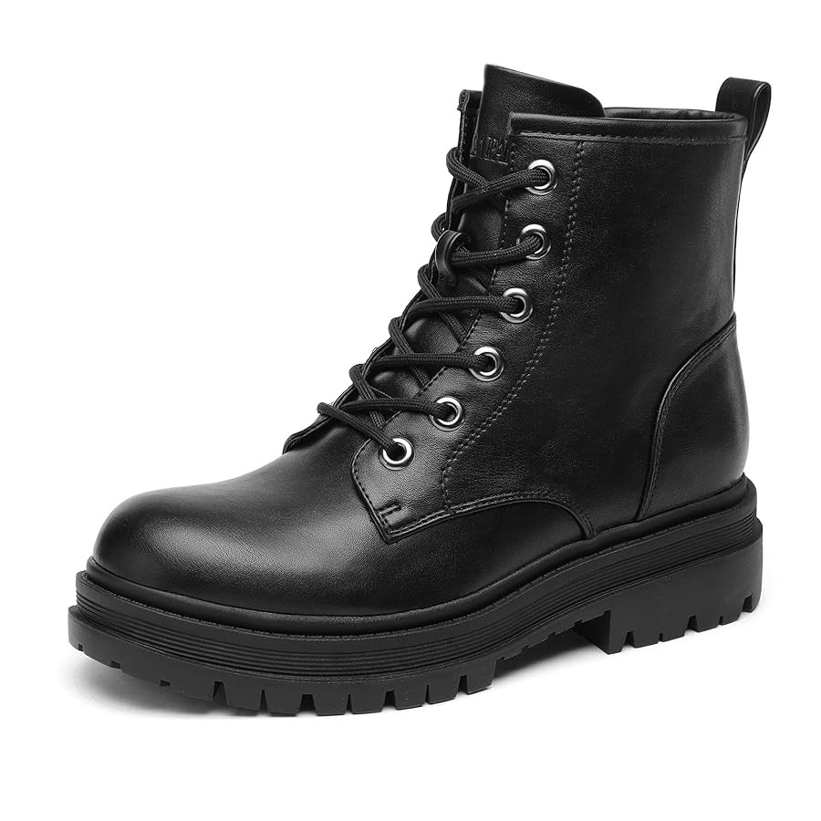 DREAM PAIRS Lace-up Combat Boots Ankle Booties for Women | Amazon (US)