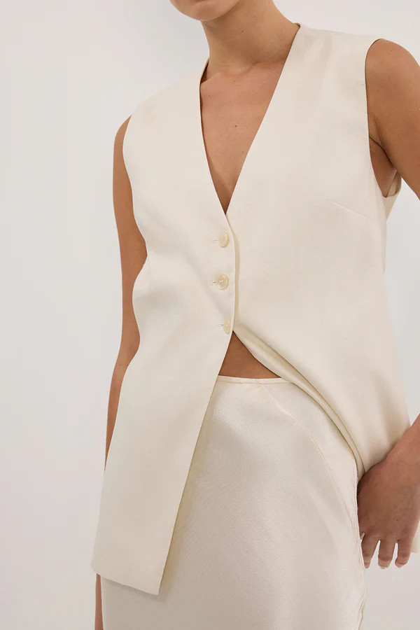 CHARLI CREAM SATIN MAXI SKIRT | DISSH