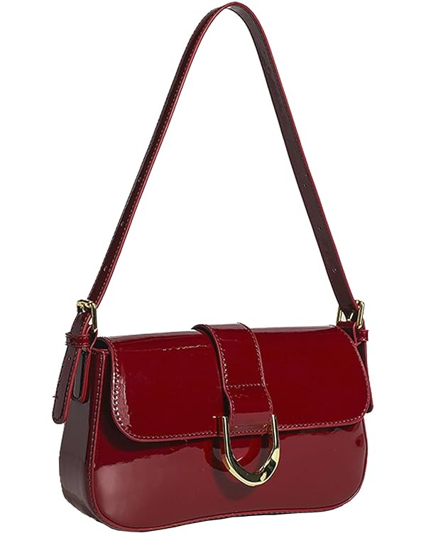 Small Shoulder Bag for women,Crossbody Purses,Leather Tote Handbag Clutch Hobo Purse,with Zipper ... | Amazon (US)