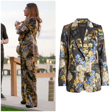 Adriana de Moura’s Black Floral Suit (no link to pants available)

