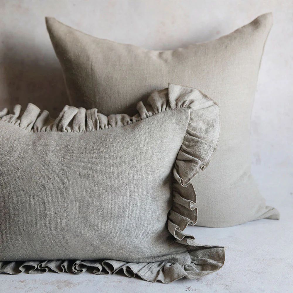 Heavyweight Linen Pillow Cover - Natural | Roan Iris