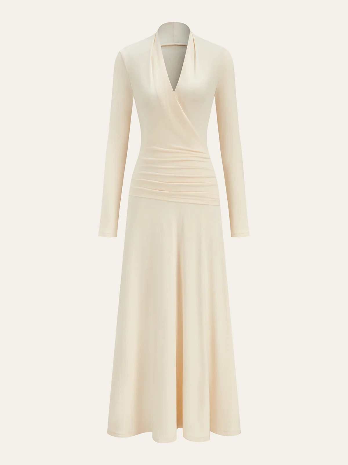 Pleated Fishtail Long Dress | Commense
