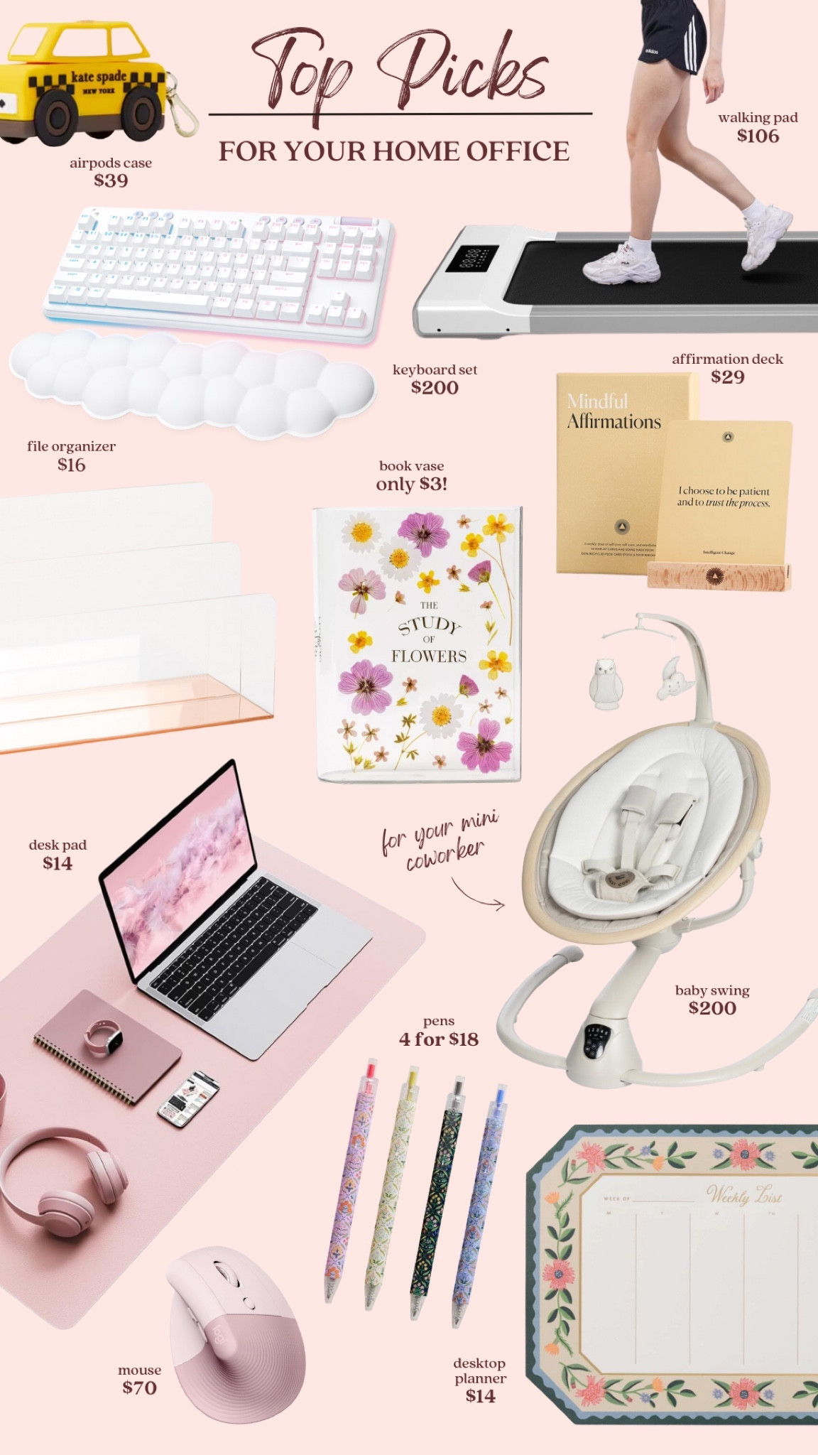 A few of the things you’ll find in my home office lately 🌸☺️💻

#LTKhome