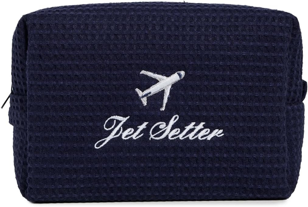 Women's Jet Setter Waffle Pouch, Navy, One Size | Amazon (US)