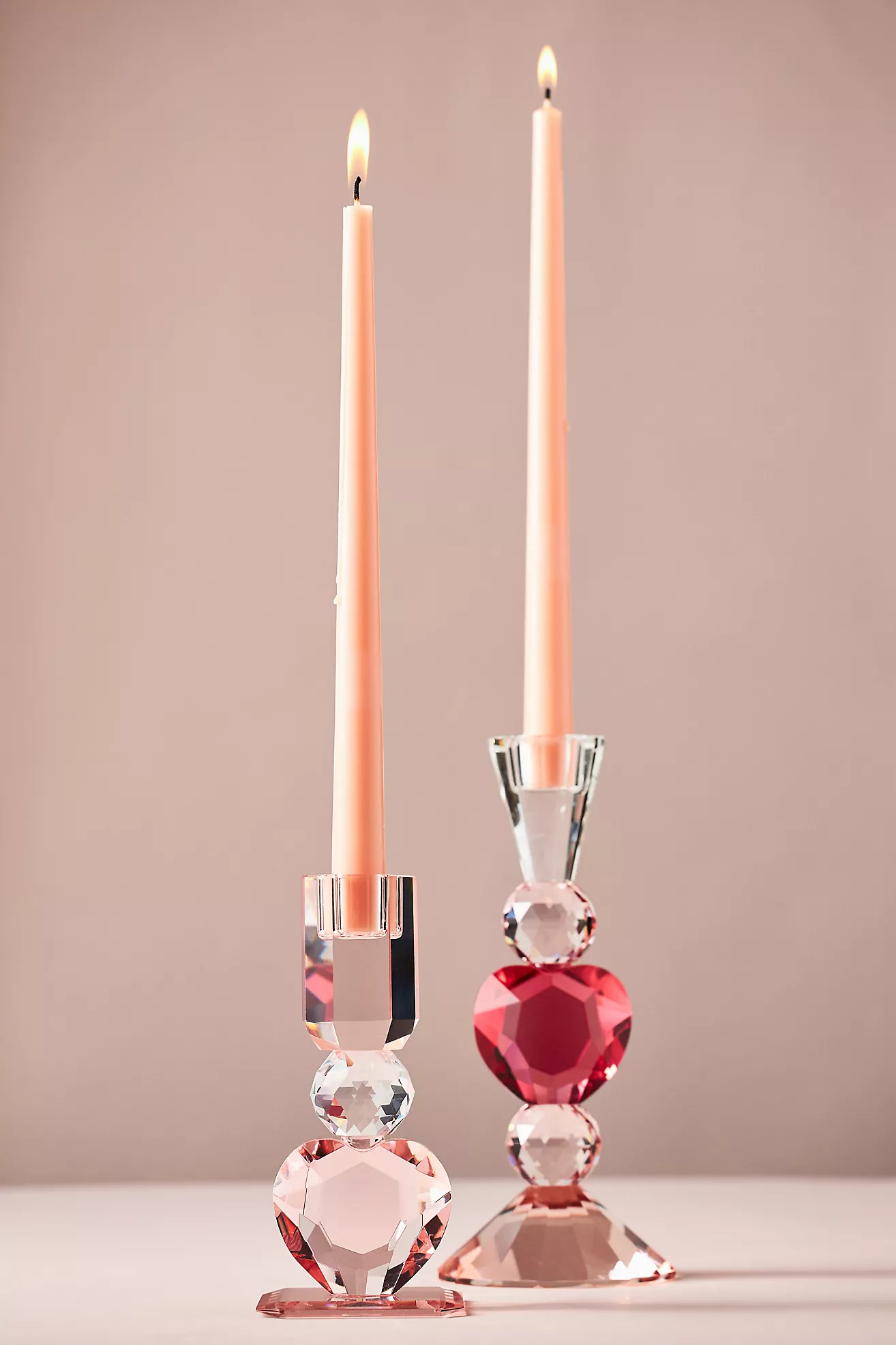 Heart Cut Glass Candle Holder | Anthropologie (US)